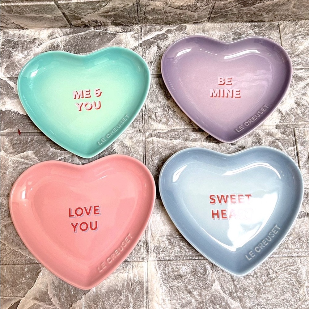Le Creuset Heart Plate Set of 4